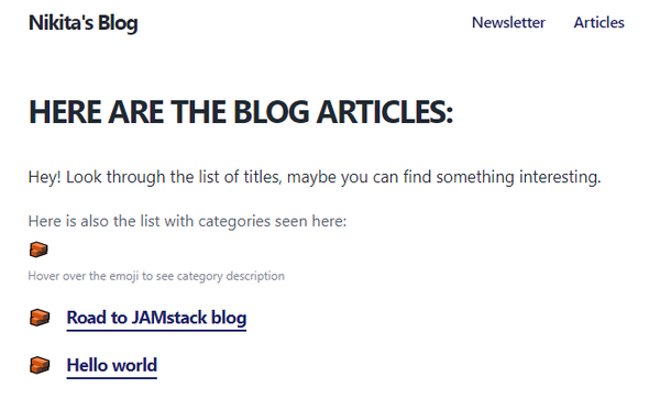 Articles of the blog with categories